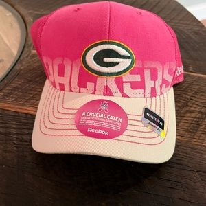 Womens Reebok NFL Green Bay Packers Breast Cancer Awareness Baseball Cap NWT